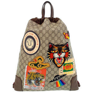 GUCCI Courier GG Supreme Drawstring Backpack